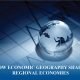 Geography shaping regional economies through trade access, resources, and growth patterns