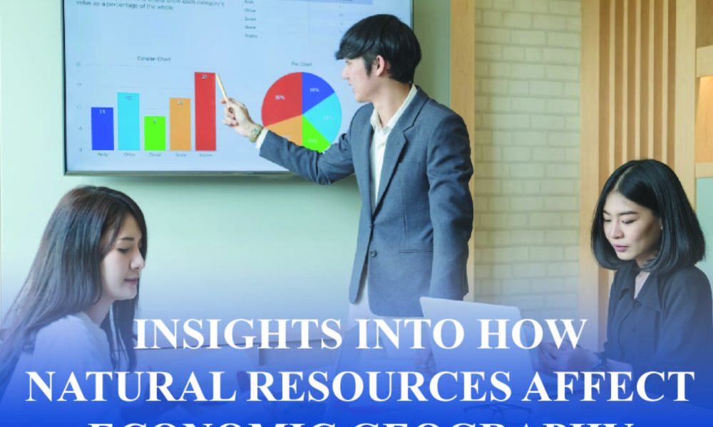 Map highlighting natural resources and their influence on global trade and economic growth